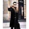 Men's Hooded Mink Coat Winter New Men's Whole Mink Long Warm Mink Fur Jacket Casual Large Size