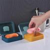 Portable Soap Dish with Lid - Plastic Travel Soap Holder, Keeps Soap Dry for Bathroom Home Outdoor