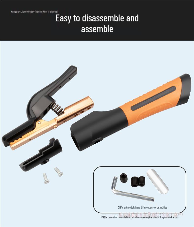 Durable 800A Copper Welding Pliers & Non-Scalding 500A Industrial Welding Holder - European Style