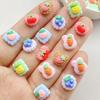30Pcs Cute Mini Fruit Cherries,strawberry Cookies Nail Art Resin Designer Charms DIY Craft For Nail 3D Decorations Jewelry