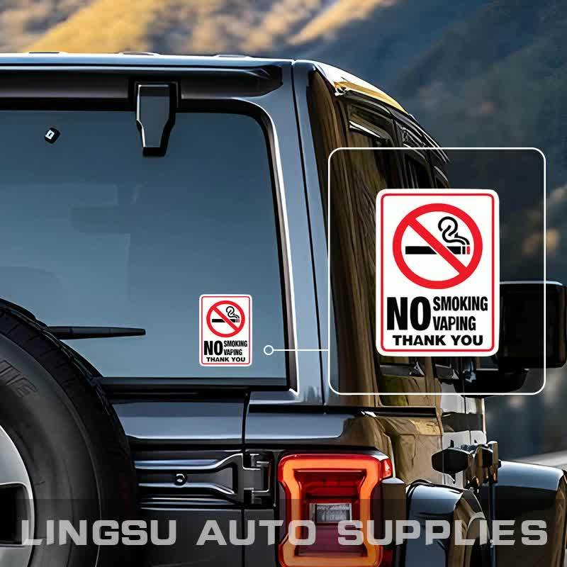 No Smoking & No Vaping" Vinyl Sign Sticker - Waterproof, Self-Adhesive, Easy to Install - Ideal for Indoor/Outdoor Use on Cars