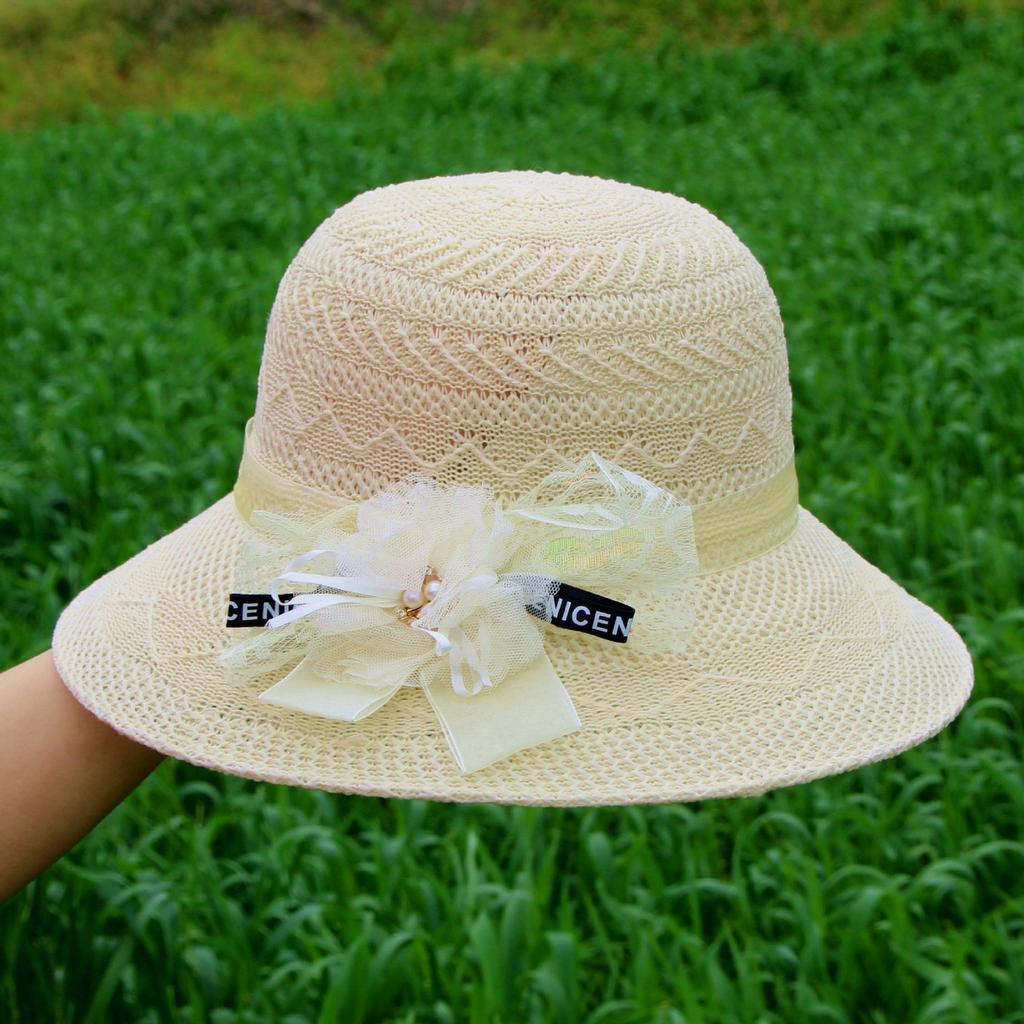 Hat Women's Sunscreen Sun Hat Summer Foreign Versatile Big Eaves Straw Hat Women's Scenic Spot Stall Seaside Beach Hat