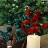Fashion Velvet Christmas Ball Branches Multicolored Handmade Xmas Decorations Party Supplies DIY Christmas Table Centerpieces