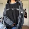 Contrast Patchwork Grunge Sweatshirts Harajuku Korean Casual Long Sleeve New Pullovers Women hoodie Autumn Winter hoody Outfits