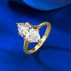 Gold-Plated 7 * 14 Horse'S Eye Diamond Ring Wind Wedding Ring Ring Female