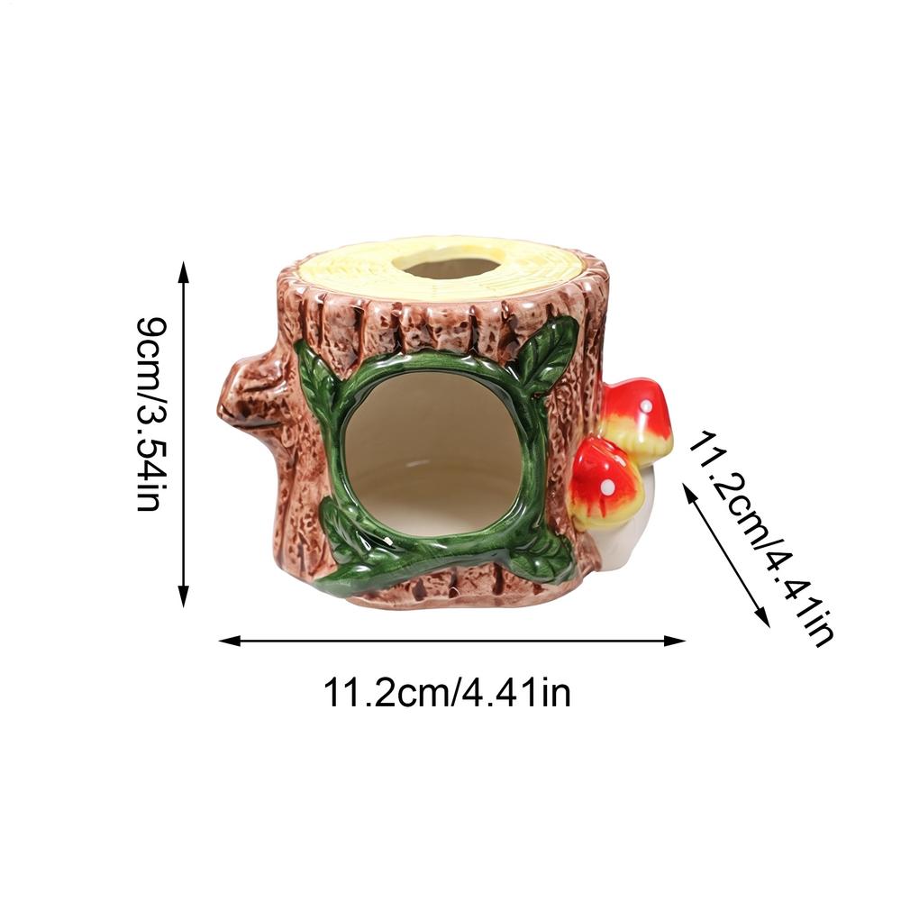 Hamster Hut Ceramic Small Animal Hiding House Hamster Nest for Gerbil Mice Pet Ferret Chinchilla Indoor Outdoor Home