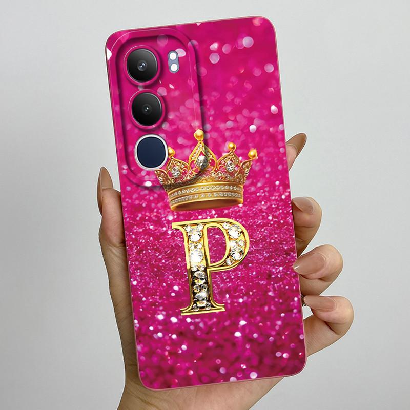 Pro Vivo Y19s 4G Pouzdro Koruna Počáteční Písmeno Měkký Silikonový Ochranný Zadní Kryt Pro Vivo V2419 Coque pro VivoY19S Y 19 s Fundas