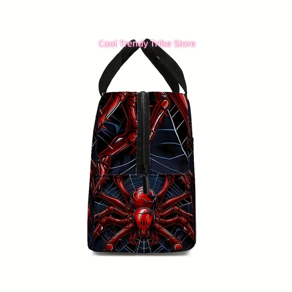 Spider Printed Lunch Bag, Insulated Tote Bag, Portable Handbag, Tote Bag Ice Bag Lunch Bag Multifunctional Lunch Bag, Insulated