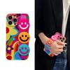Graffiti Flower Wrist Strap Crossbody Full Coverage Phone Case For Iphone 13 14 15 16 17 Pro Max