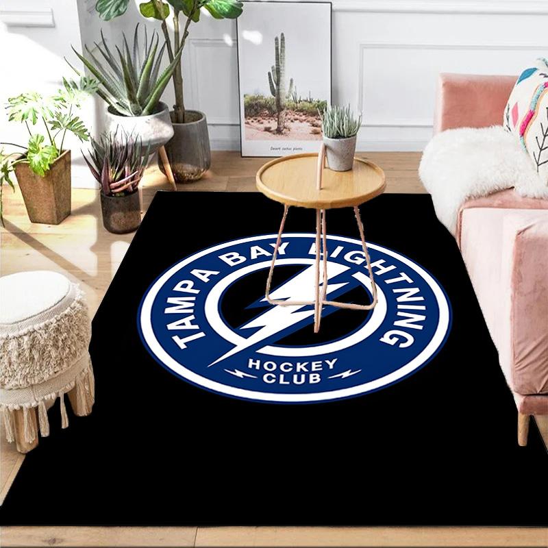 Bay Lightning Hockey Area Rug Suitable for Indoor And Outdoor,Carpets for Kitchens, Homes, Offices, Living Rooms,Home Decor,Christmas Gift