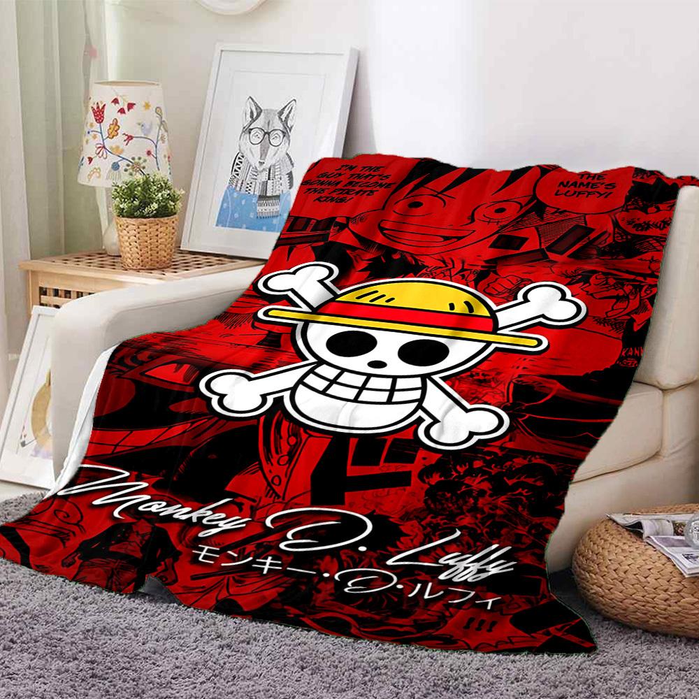 1pc ONE PIECE Flannel Blanket, Soft Skin Friendly with Digital Printing, Various Sizes Available for Family, Friends, Birthday