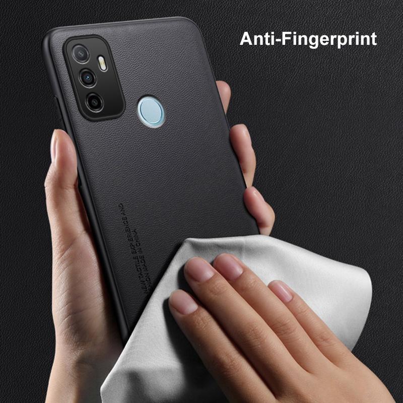 Luxury PU Leather Case For OPPO A53 A53S Back Cover Matte Silicone Full Protection Phone Case For OPPO A32 A33 4G 2020 A53 S
