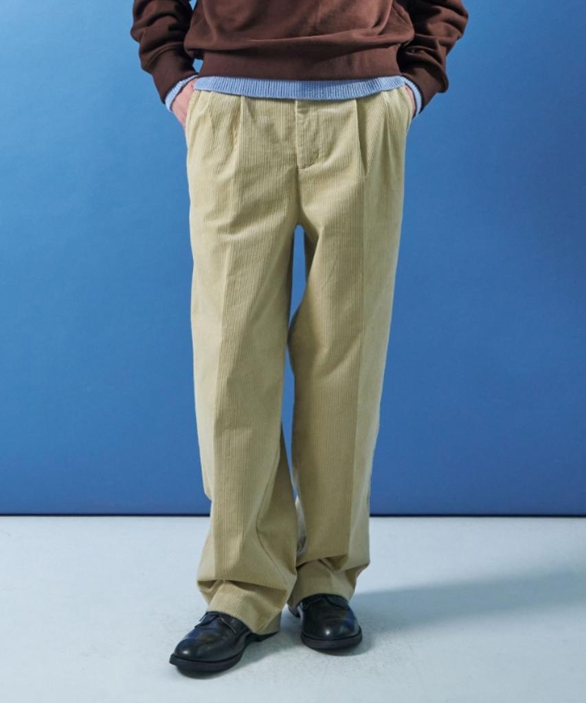 MOONSUN M.C Unisex, Corduroy Chino Pants / Cream