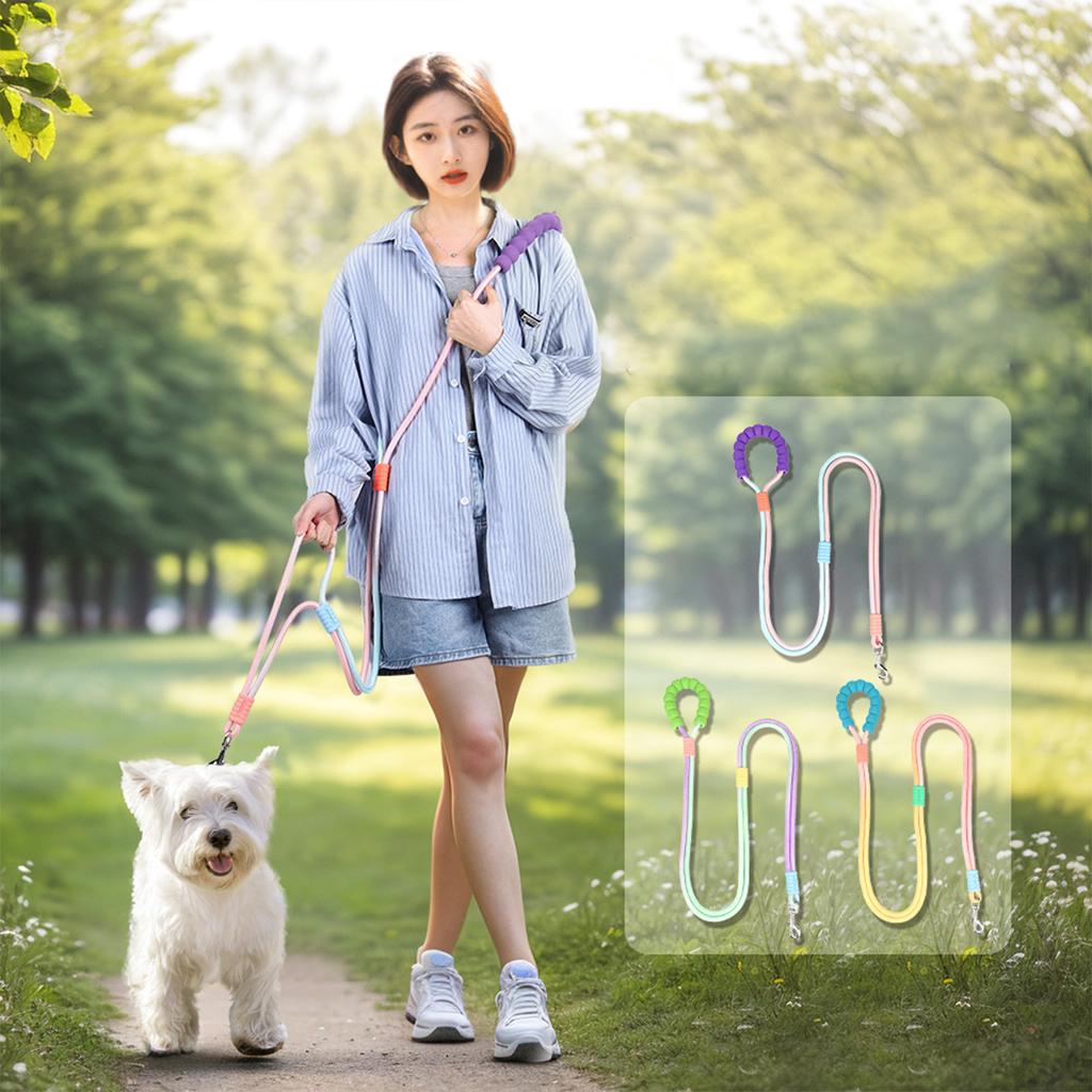 Dog Training Leash Colorful Multifunction Pet Leash Harnesses Cross-Body Leash Multifunction Dog Leash 5ft