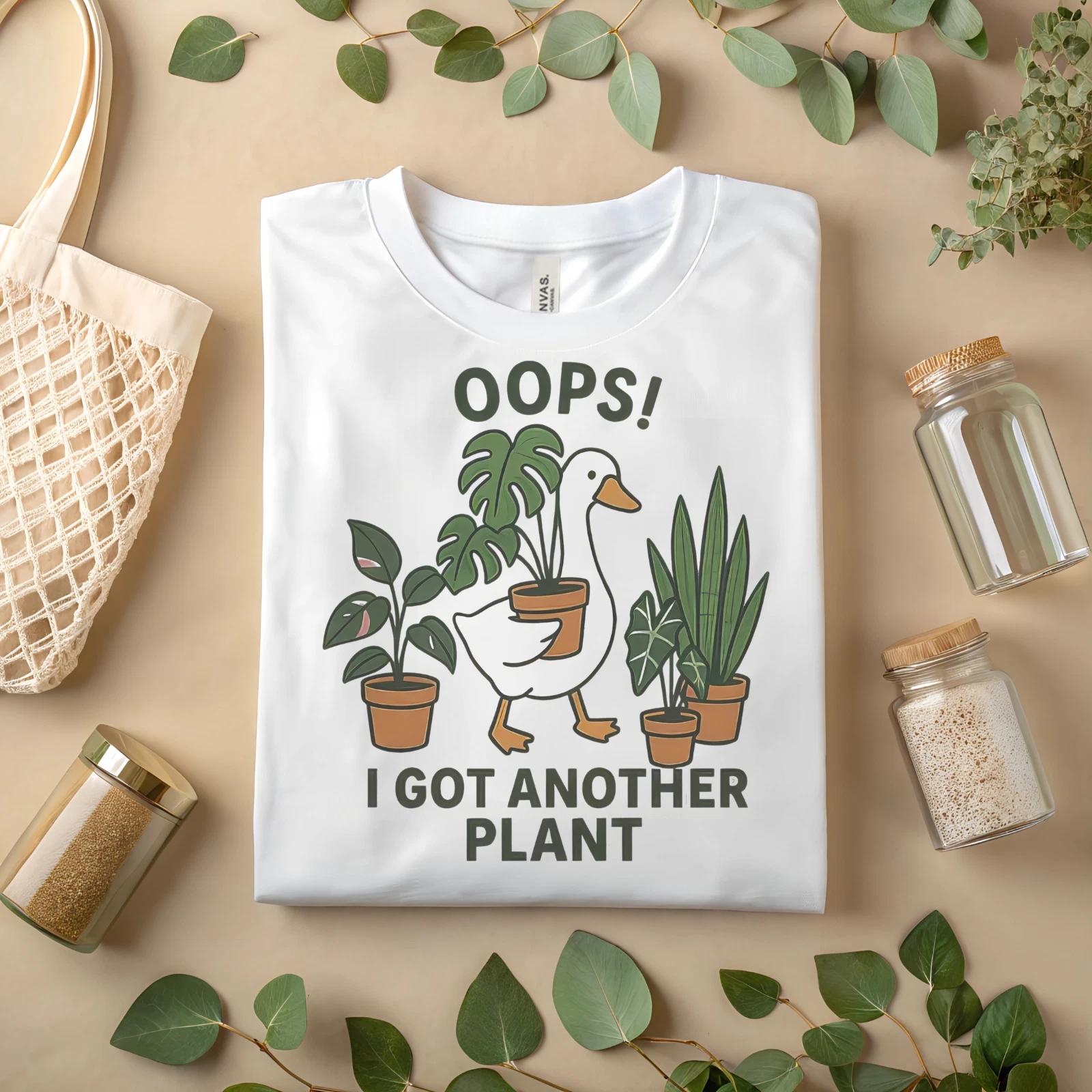 Oops I Got Another Plant T-Shirt – Funny Duck Plant Lover Graphic Tee A292 3XL