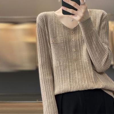 Women Sweater and Pullovers Fall Winter New Skinny Jumpers V-neck Basic Warm Sweater Pullovers Warm Winter Sweater