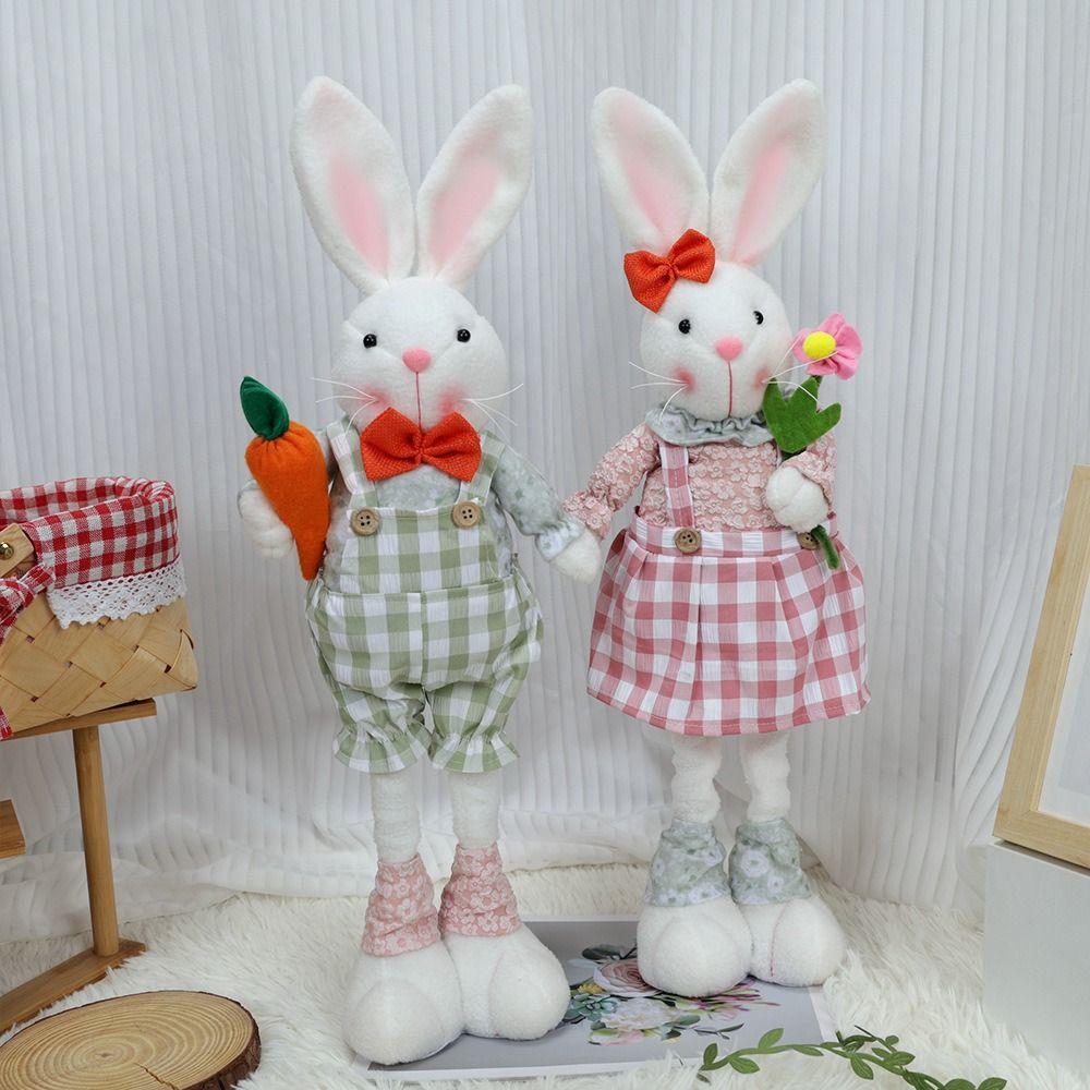Height Figurine Easter Rabbit Figurine Resizable Design Adjustable Figurine  Home Ornament