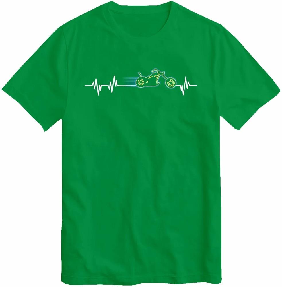 Heartbeat Motorcycle Tshirt Motorbike Lover Gift Heartbeat Biker Line Top Unisex S
