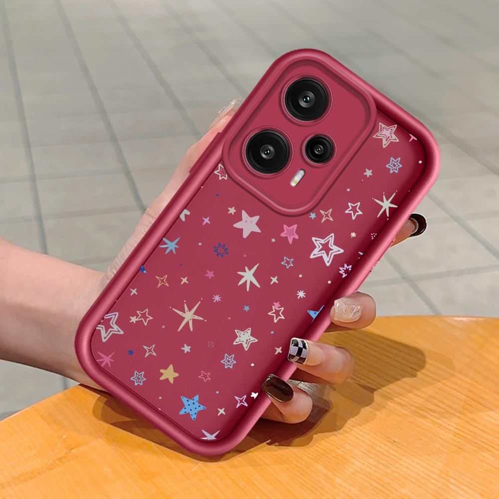 Myk silikon firkantet stige utskriftsmønster Telefondeksel Helt deksel Kamera Støtsikker beskyttelse Gummideksel for Xiaomi Redmi