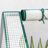 Metal Planter Box with Cover, Raised Garden Bed with Greenhouse, for Herbs and Vegetables, White and Dark Grey