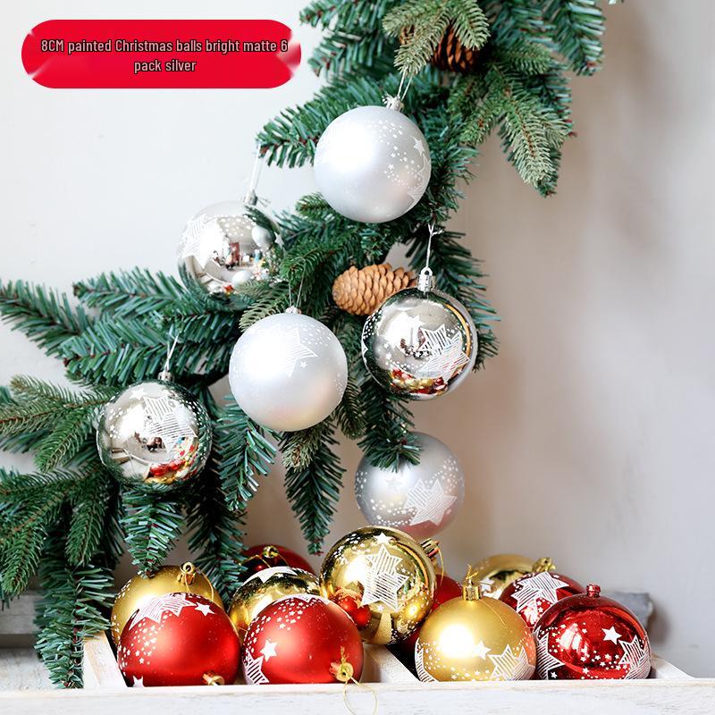 Christmas Tree Ornament Set: Nine Painted Macaron Candy Color Irregular Balls