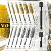 2025+ 14-Piece Bore Brush Set 1/4" Hex Shank with Extension Bar for Power Drills,Impact Drivers,Grinders (8/10/12/15/17/19 mm)