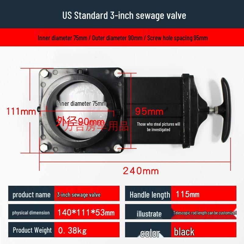 Amerikanischer Stil Wohnmobil Campingplatz Teleskopischer Grauwasserablaufschlauch & Fäkalientank