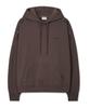 Cutoff Rivet Crop Hoodie [Brown]