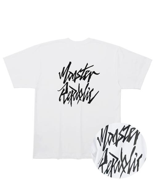 MONSTER REPUBLIC Movement Logo Black T-Shirt White
