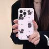 Pink Floral Little Black Cat for Iphone11promax Apple 11 Bow Phone Case Cute New 11