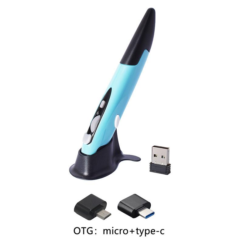 Wireless Pen-Style Mouse 2.4Ghz Adjustable Handwriting Mini Optical Mice For Pc