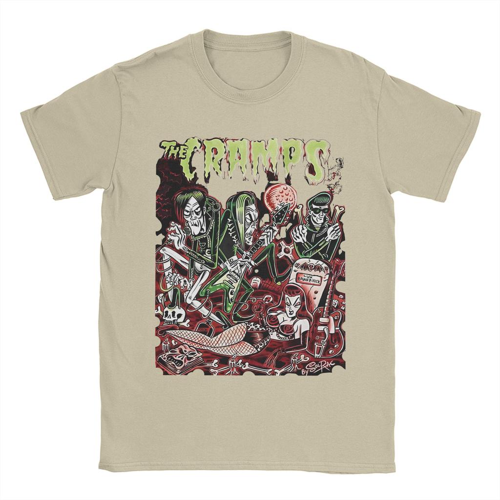 The Cramps Band T-shirt för Män Kvinnor Presentidé T-shirts Läskig Design 100% Bomull Kläder