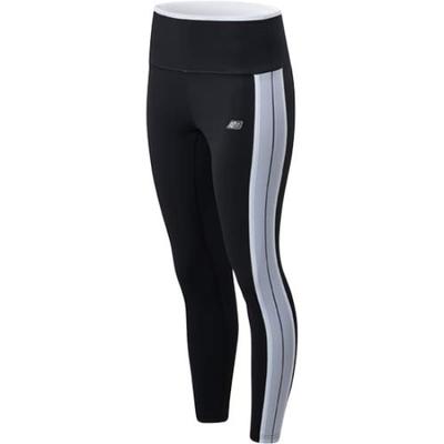 SLEEK Tights WP01118 Running BKW S [New Balance] Tights/Leggings N.U.A 7/8 Women's (Black/White)