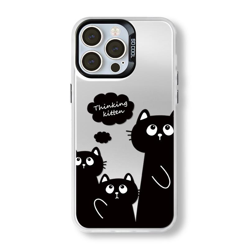 

Матовый лазерный мультяшный чехол Zhitai для iPhone 15/16 и Huawei Mate60 с браслетом iPhone 14 Pro