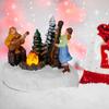 Christmas Village Figurines - Songs by the Fire LED Light Home Indoor Ornaments Collection - Holiday Village Display Decoration