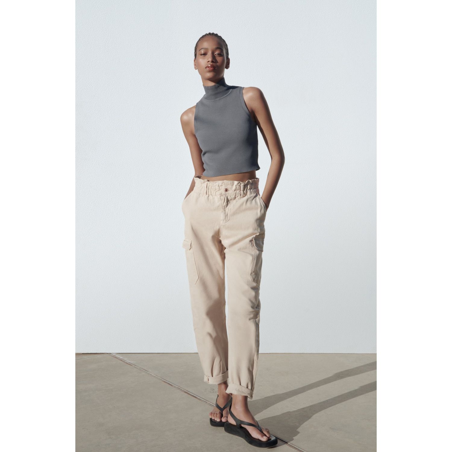 

Z1975 BAGGY PAPERBAG CARGO JEANS