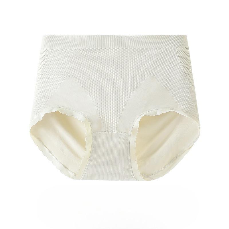 Female Spring and Summer 7A Silk Antibacterial Cool Feeling Ice Silk High Waist Belly Triangle Briefs