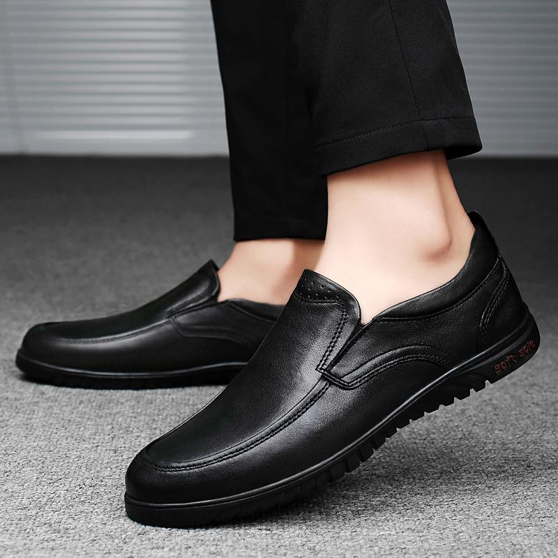 Men Shoe Genuine Leather Men Loafers Outdoor Men Casual Business Shoes Mens Slip on Office Shoes Classic Men's Comfortable Flats