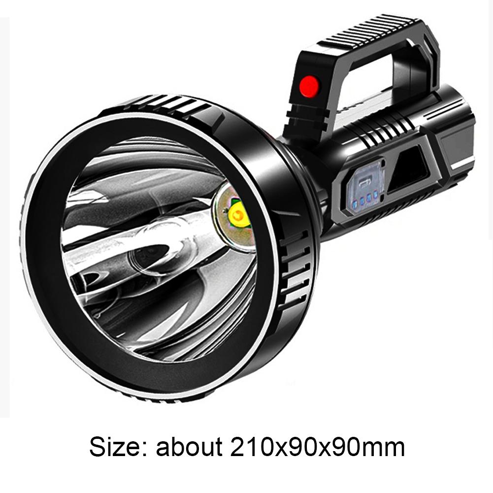 3 Modes Flashlight Portable Handheld Spotlight USB Rechargeable Life Waterproof for Hiking Fishing Emergency LED Camping Lamp