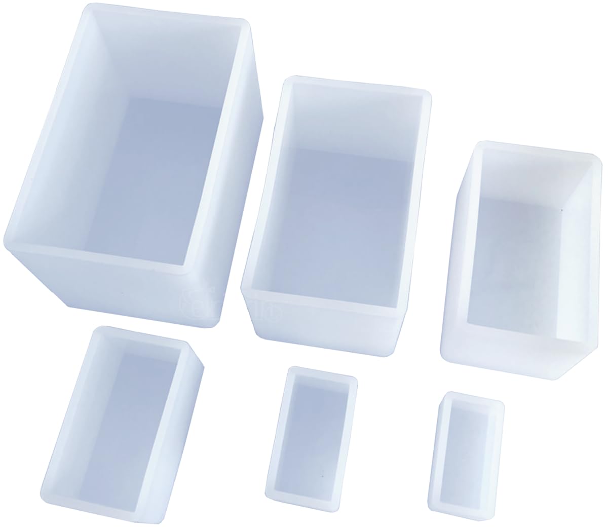 

elrinrin Силиконовая УФ-смола DIY Ручная работа Образец Прямоугольная УФ-силиконовая Прямоугольная форма, Форма, Фигура, (6 размеров)