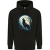 Moonlit Howling Wolf Fantasy Childrens Kids Hoodie