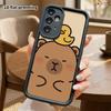 Phone Case: 2D Flat Samsung Galaxy A34 A35 M05 M06 S20 S22 S21 FE Plus 5G Protective Case, Featuring a Little Yellow Duck and Capybara On Top, Perfect