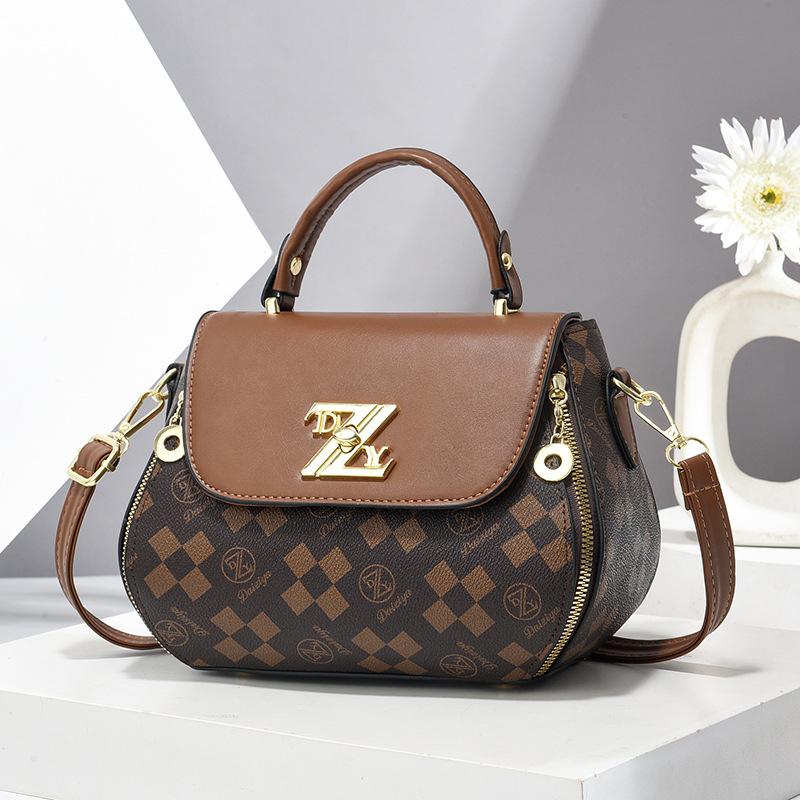 New Printed Large-capacity Hand-held Small Bag  Versatile Korean-style Simple Small Square Bag  Trendy Single-shoulder Bag  Crossbody Bag