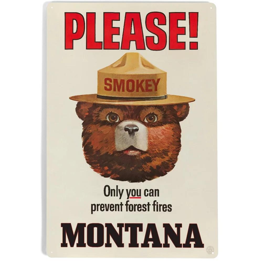 Warning Metal Tin Signs Plaque Prevent WildFires Wall Decoration Vintage Iron Painting Art Posters for Forest Home Cafe Club Bar