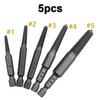 5 Piece Screw Extractor For Hex Handle Screws For Broken Head Screws Stuck Screws Rusty Extractor