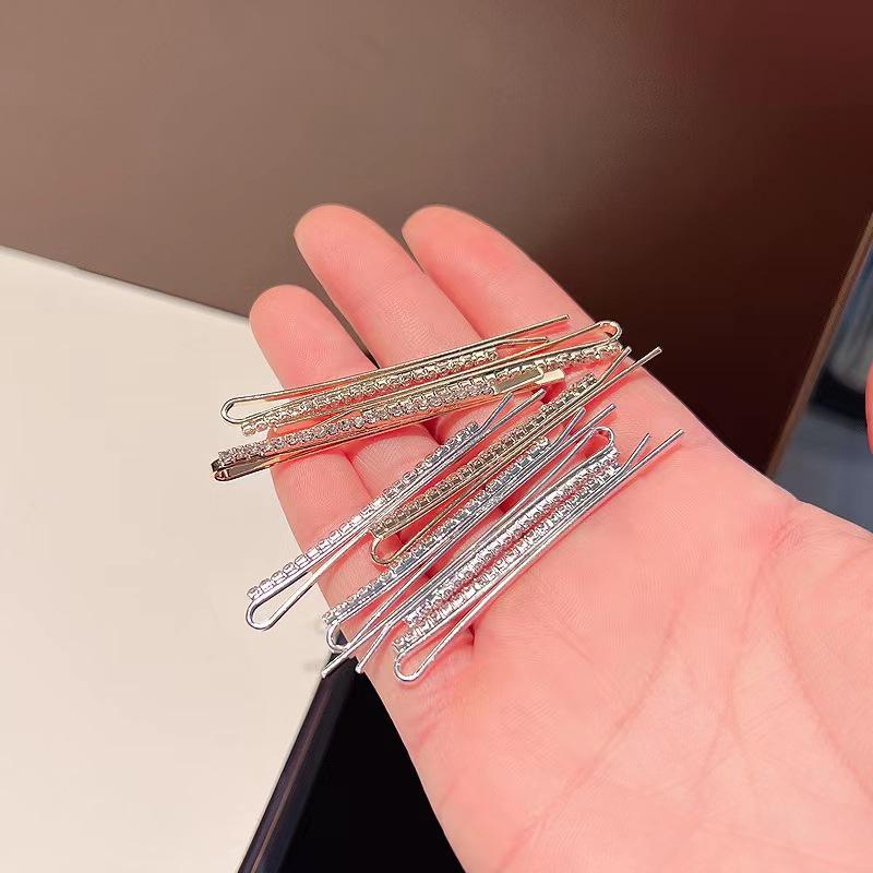 Kim Jennie Rhinestone Hair Clip: Super Shiny Bobby Pin for Bangs, Fairy Clip Style