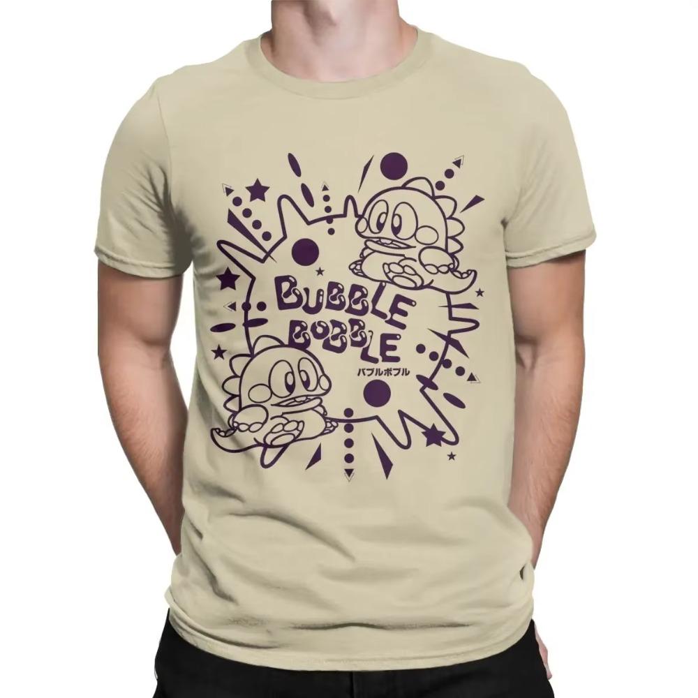 Bubble Bobble T-Shirts for Men Game Unique Pure Cotton Tee Shirt O Neck Short Sleeve T Shirts Gift Idea Tops