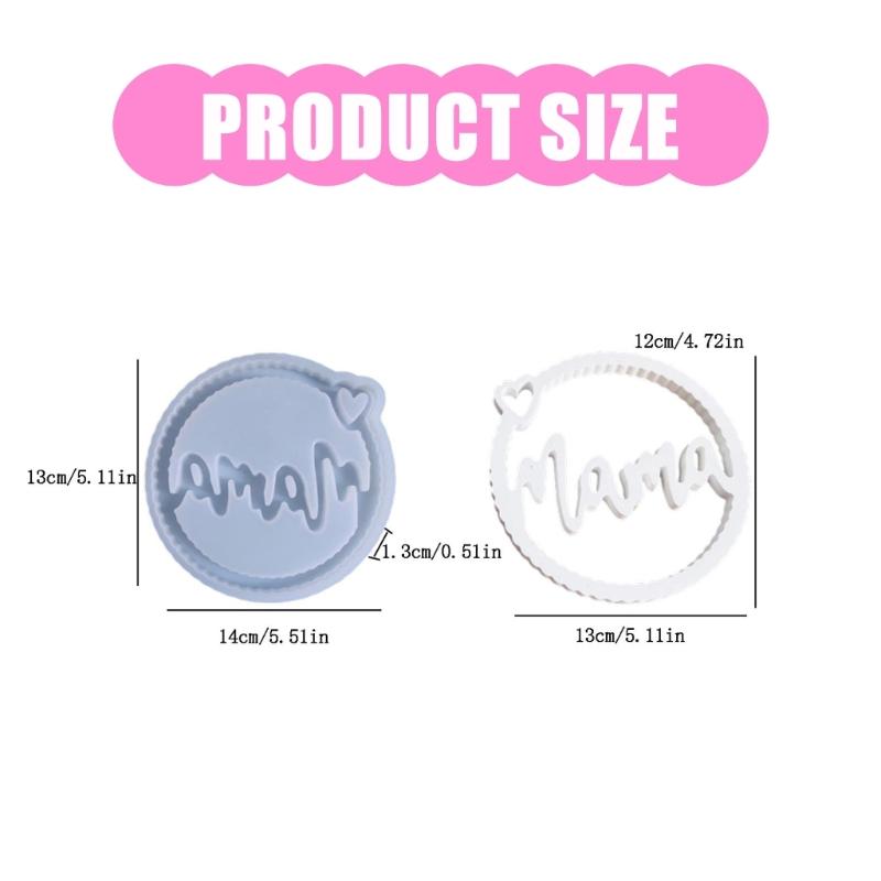 MAM Lettering Silicone Pendant Molds for Candle Soap Hanging Ornament Epoxy Resin Silicone Molds Gypsum Silicone Molds
