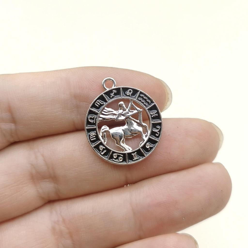 12 Constellation Diamond-Inlaid Pendant Necklace