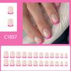 Rose Aufdrücknagel Mandel Falschnagel Glänzend Aufklebenagel Vollständige Abdeckung Falschnagel Acryl Klebt auf Nagel für Damen Mädchen